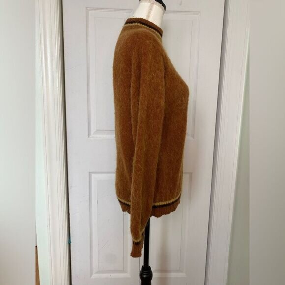 1950s/60s Chocolate-Orange Knitted Sweater from The Brand Black & White - Picture 4 of 10